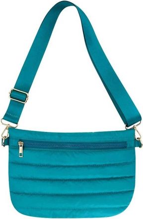 Mavi Quilted Puffer Messenger Crossbody Sling Bag In Teal