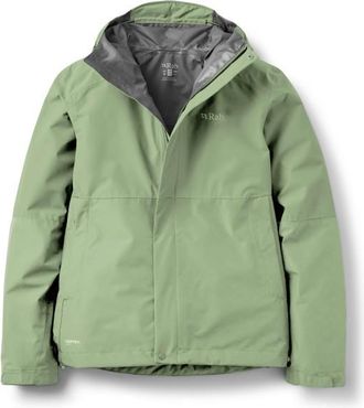 RAB Downpour Jacket Regenjacke f&uuml;r Damen | gr&uuml;n