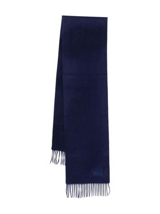 Paul Smith fringed-trim cashmere scarf - Blue