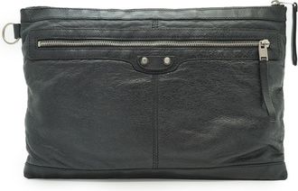 Balenciaga Balenciaga leren clutch met clipsluiting