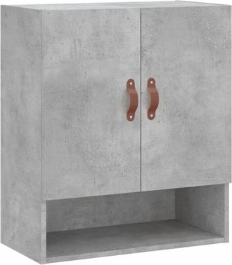 vidaXL Armadietto a Muro Grigio Cemento 60x31x70 cm Legno Multistrato - Vidaxl