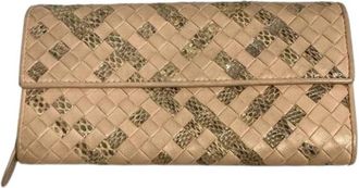 Bottega Veneta Pre-owned Lederen Portemonnee - Dames - Vintage Accessoires - Roze - ONE Size - Leer - Vintage