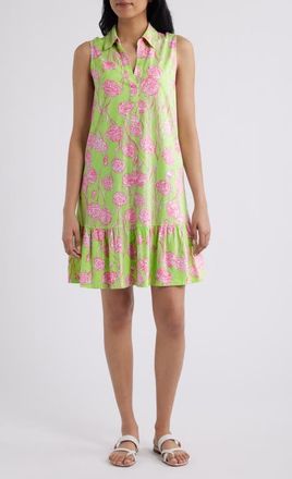 Lilly Pulitzer Riegan Floral Print Sleeveless Dress in Pistachio Macaron Alina at Nordstrom, Size Xx-Small
