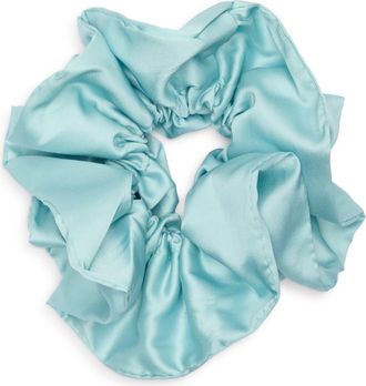 Natasha Oversize Satin Scrunchie in Mint at Nordstrom