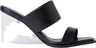 Alexander McQueen Shard Hoge Hak Sandalen - Dames - Muiltjes - Zwart - 37 EU - Leer - Schoenen