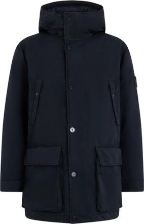 Stone Island Parka corta de plum&oacute;n - Jackets - Hombre - Azul - XL