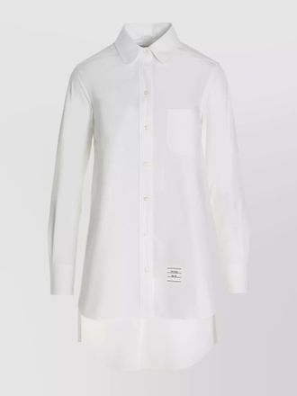 Thom Browne crossover belted waist shirt with open back