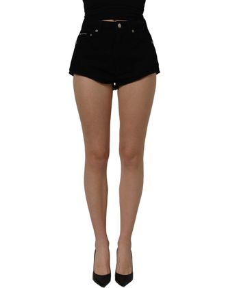 Dolce & Gabbana Cotton Denim Shorts - Black