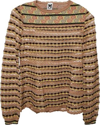 Missoni floral-perforated knit top - Brown