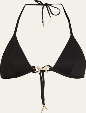 Livy Golden Point Triangle Bikini Top