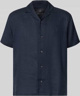Premium by Jack & Jones Regular Fit Leinenhemd Modell LAWRENCE in Marine, Gr&ouml;&szlig;e XXL