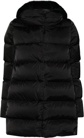 Herno Black Midi Hooded Jacket