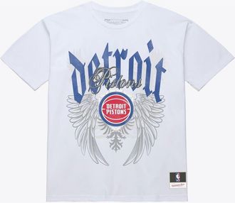 Mitchell & Ness Mens Mitchell & Ness White Detroit Pistons Old English Classic T-Shirt at Nordstrom, Size X-Large