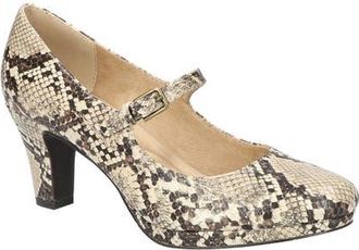 Easy Street Zest Mary Jane Platform Pump in Taupe Snake at Nordstrom, Size 7.5