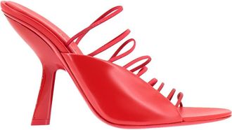 Ferragamo Altaire Sandalen met bandjes - Dames - Muiltjes - Rood - 36 1/2 EU - Leer - Schoenen
