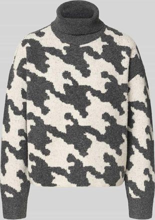 Vero Moda Regular Fit Rollkragenpullover mit Allover-Muster Modell HURLEY in Mittelgrau, Größe XL