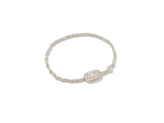 Kendra Scott Grayson Crystal Stretch Womens Bracelet Womens Bracelet Silver White Crystal