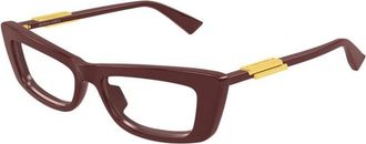 Bottega Veneta Cat-eye Optical Frame - Dames - Brillen - Rood - 55 MM - Accessoires