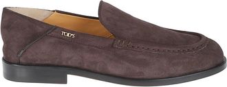 Tod's Suede Loafers - Dames - Loafers - Bruin - 38 1/2 EU - Leer - Schoenen