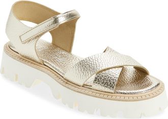Pedro Garcia Reiko Platform Sandal in Platino Cervo at Nordstrom, Size 10.5Us