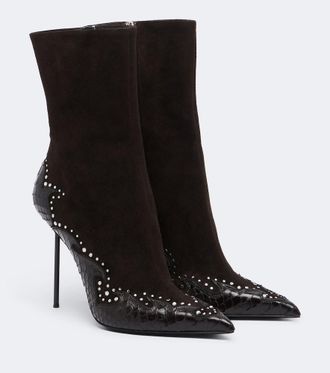 PARIS TEXAS Botines Lidia Queen of Hearts de ante y piel