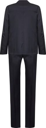 Tagliatore Mens Suit Vesuvio Virgin Wool Blue Suits