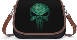 Generic Green Punish1 Skull Fashion Womens Crossbody Bags Novelty Handbag Shoulder Bag Purse