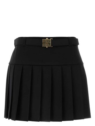 ミニスカート MIU MIU Women Mini Skirts MG2050S232125Q F0002 Black MIU MIU - Women Pleated Mini Skirt – Atelier New York