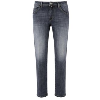 Jacob Cohen Slim Fit Jeans, male, Black, W35, Scott Slim Five-Pocket Trousers