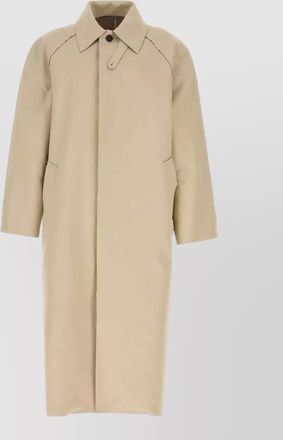Balenciaga cotton trench coat back vent raglan