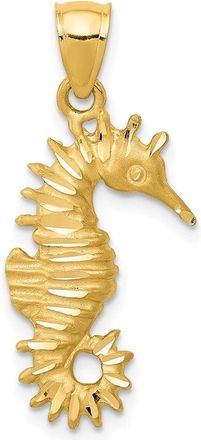 Diamond2Deal 14k Yellow Gold Seahorse Pendant