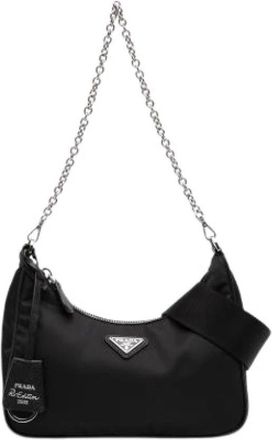 Prada Pre-owned Re-Edition 2005 Satchel - Dames - Vintage Schoudertas - Zwart - ONE Size - Nylon - Vintage