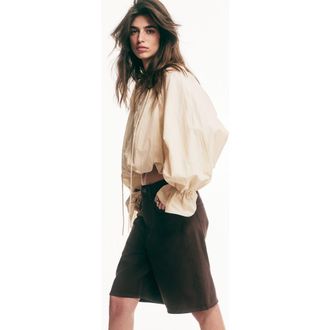 H&M Denim bermuda shorts in Dark Brown at Nordstrom, Size 20
