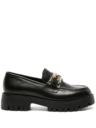 Guess Co Ilary logo-plaque loafers - Black