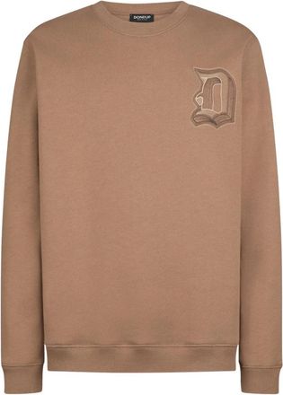 Dondup Katoenen sweatshirt met lange mouwen en geborduurd D-logo - Heren - Sweatshirts - Bruin - XL - Katoen - Hoodies & sweatvesten