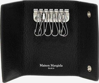 Maison Margiela Womens Leather Keyring Black Wallets & Purses