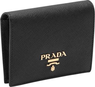 Prada Wallets & Cardholders, female, Black, Size: ONE SIZE Small Saffiano Leather Wallet