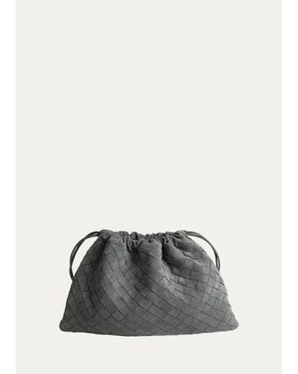 Bottega Veneta Suede Drawstring Pouch Clutch Bag