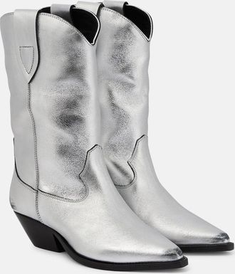 Isabel Marant Duerto metallic leather cowboy boots