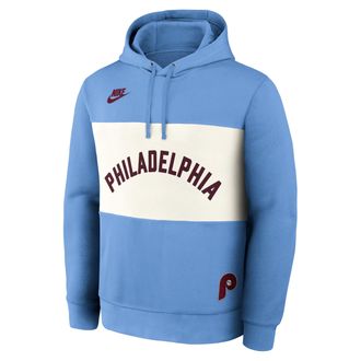 Nike Philadelphia Phillies Cooperstown Legacy Nike Mens MLB Pullover Hoodie in Blue | 040E0H6RPHP-GWA