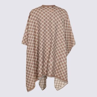 Max Mara Womens Scarfs Bianco-Noce Bianco/noce
