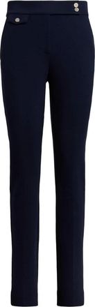 Ralph Lauren Slim-fit broek - Dames - Slim Fit Broeken - Blauw - XL - Leer - Broeken