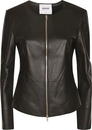 s.w.o.r.d Giacca in pelle con zip - Blacks and greys