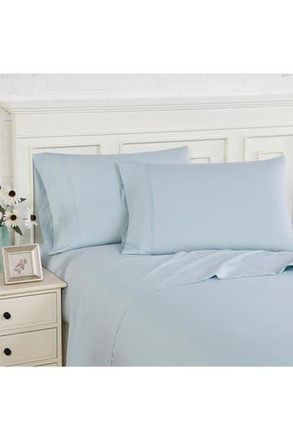 Southshore Fine Linens Premium Collection 300 Thread-Count Percale Extra Deep Pocket Sheet Set in Blue at Nordstrom Rack, Size Queen