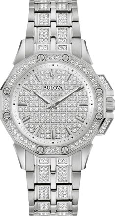 Bulova Octava Dames Zilveren Horloge 96L305