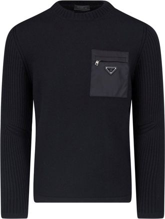 Prada Maglione Logo In Lana