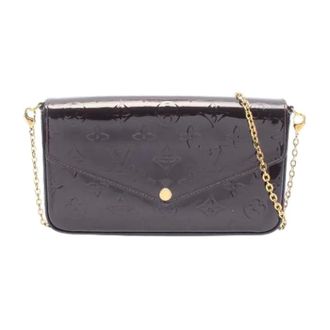 Louis Vuitton Pre-owned Pochette Felicie Monogram Vernis Schoudertas - Dames - Pre-owned - Paars - Maat: ONE Size Leer