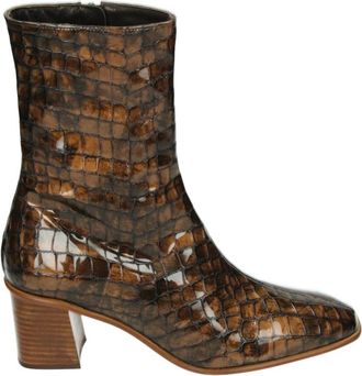 Pertini Westers Stijl Bruine Laars - Dames - Laarzen met Hak - Bruin - 37 EU - Leer - Schoenen