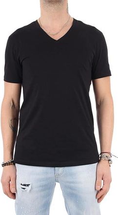 A|X Armani Exchange V-Neck T-Shirts Mens Clothing Black : 2XL, Cotton