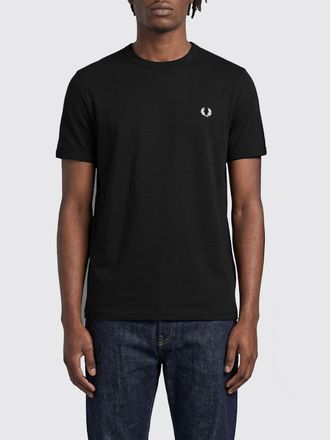 Fred Perry T-shirt in cotone con logo ricamato Fred Perry